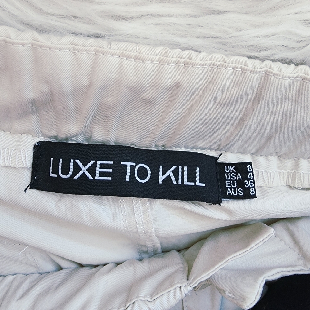 LUXE TO KILL THE SHI PARACHUTE DRAWSTRINGS PANTS SIZE 4 - Picture 3 of 13